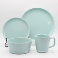 Nueva vajilla porcelana porcelana retro es glaseado de color glazería platos para el hogar set de cena de cerámica de vajilla